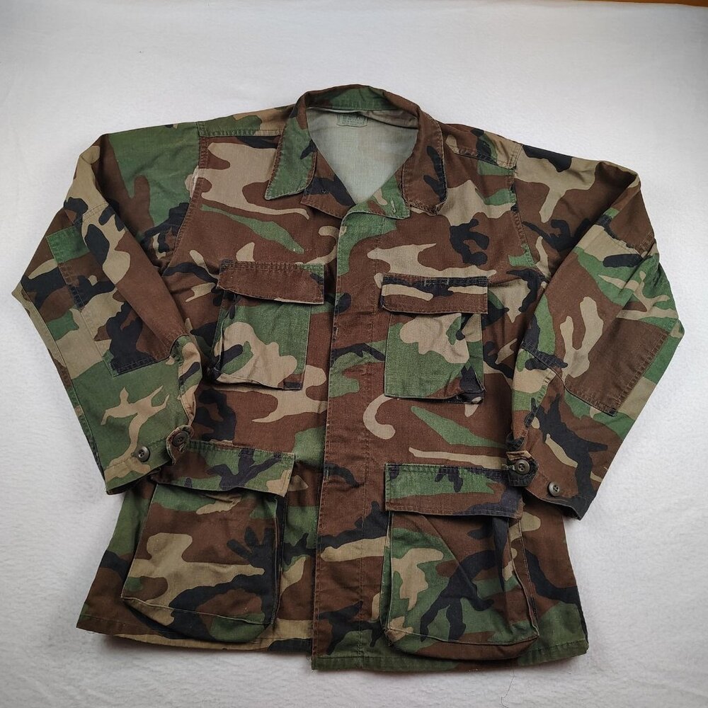 USGI BDU Jacket Mens Medium Regular Woodland Camo NSN 8415-01-084-1641